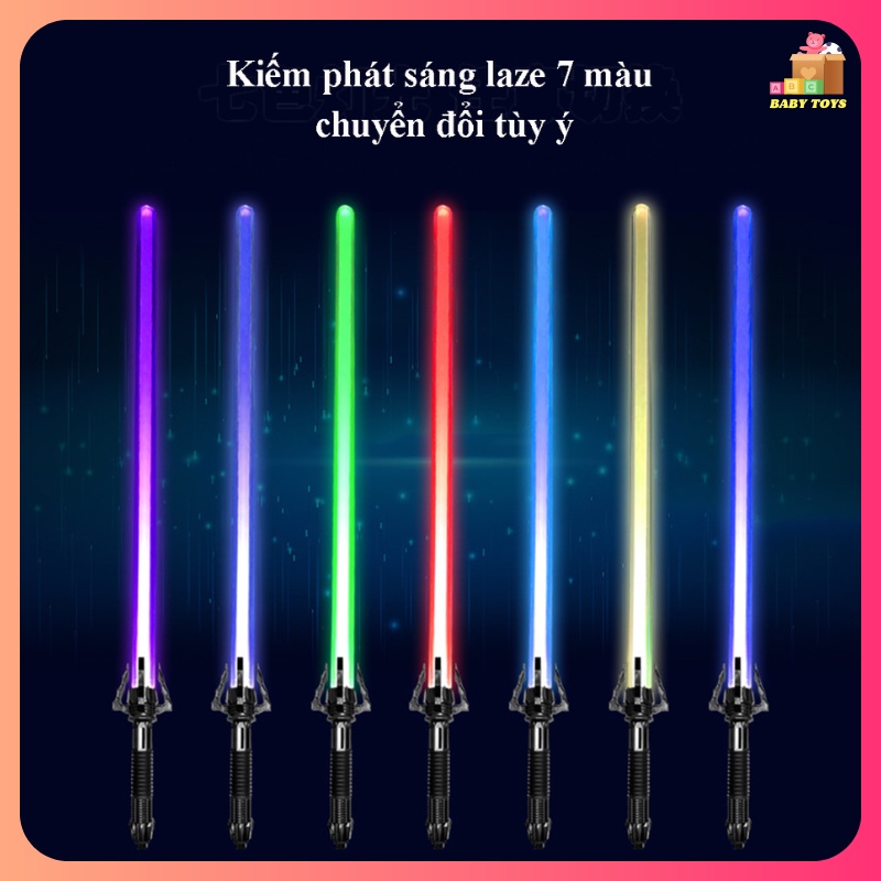 Kiếm Phát Sáng Star Wars Có Đèn Led 7 Màu Phát Âm Thanh, Kiếm đồ chơi phát sáng loại xịn phát âm tha