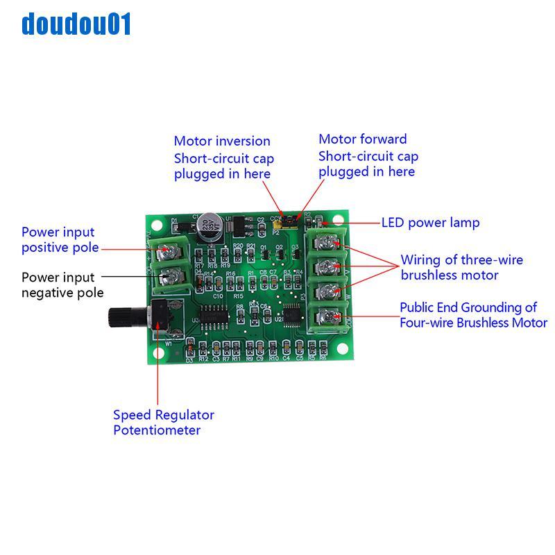 DC VN Bảng Mạch Điều Khiển Động Cơ Không Chổi Than 5v 12v Cho Động Cơ 3 / 4 Dây