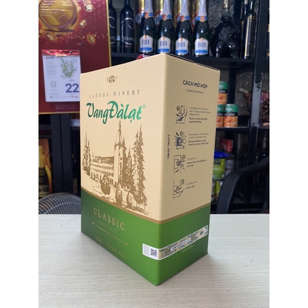 [Chính Hãng] Vang Đà Lạt Trắng 12 3 Lít-Vang Trắng