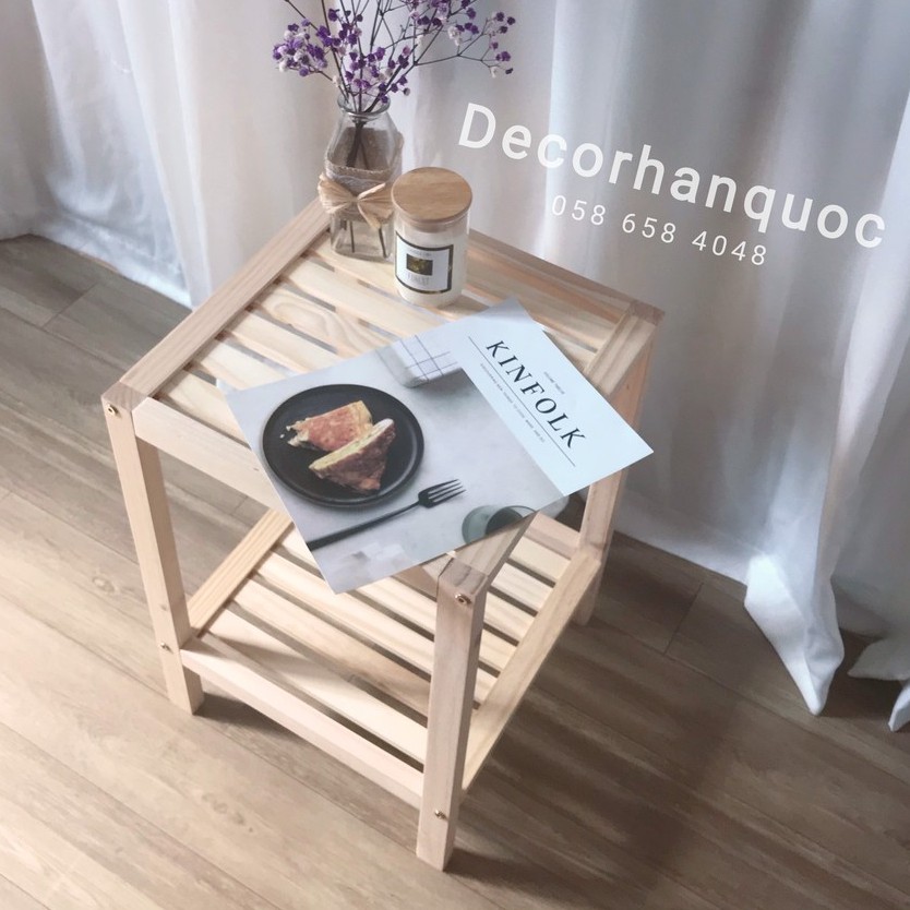 [NOWSHIP] Kệ đầu giường - Mặt gỗ - Gỗ thông cao cấp nhập khẩu