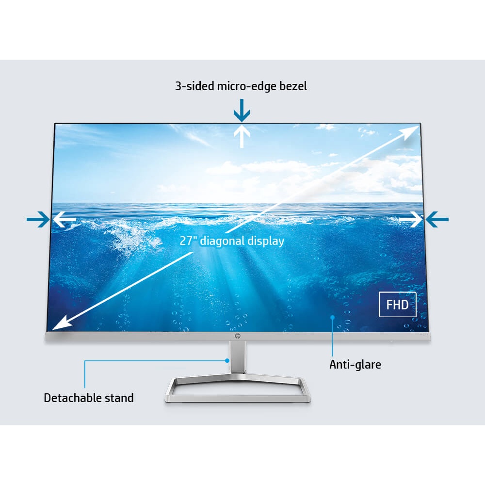 Màn hình máy tính HP M27f 2H0N1AA 27 inch FHD IPS Đen - Hàng chính hãng