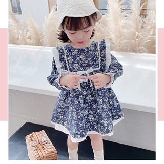 Váy thu đông tiểu thư cho bé gái