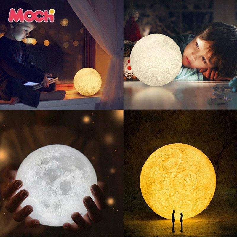 M0C 3D LED Moon Light Personality Moon Lamp Home Decor Earth WITH Holder