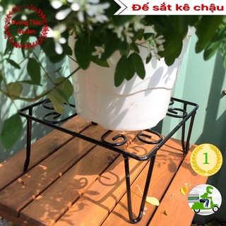 Đế sắt kê chậu hoa sơn tĩnh điện-kích thước 21*10cm