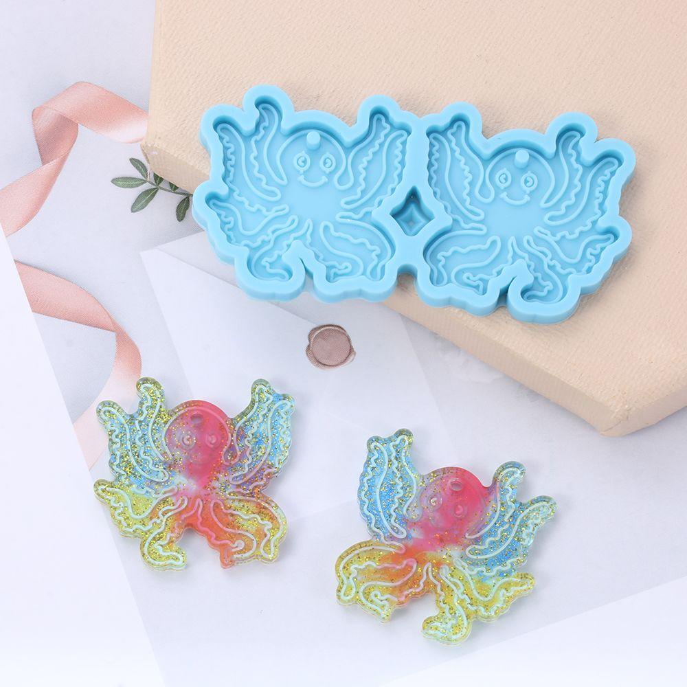 Khuôn Silicone Làm Bông Tai Resin 24 Ngăn Hình Cá Ngựa / Sao Biển DIY