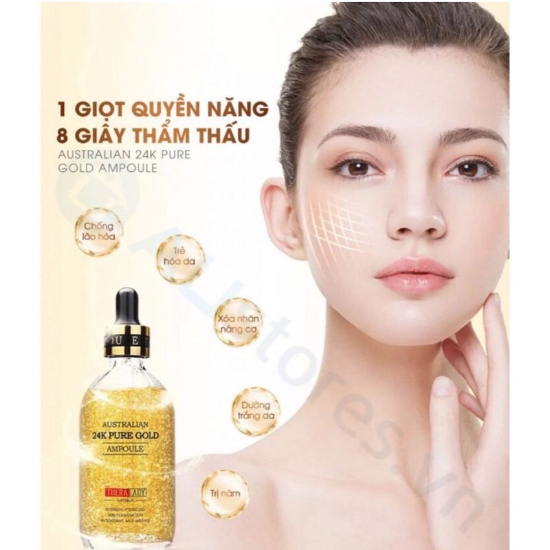 Serum 24K 🌺[HÀNG CHUẨN]🌺 Serum Tinh Chất Vàng 24K Úc, Serum Dưỡng Da, Làm Trắng, Se Khít Lỗ Chân Lông