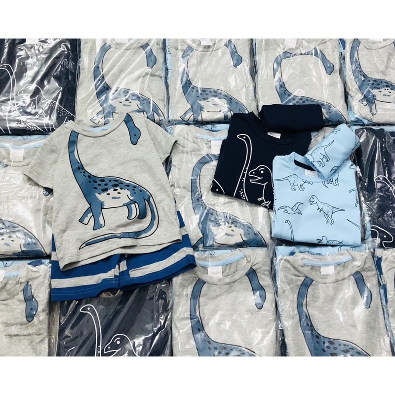 Set 3 bộ short khủng long bé trai-MS180