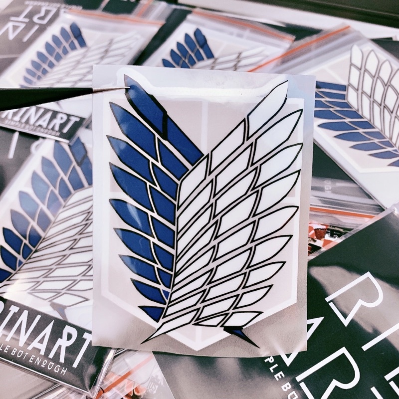 Decal ủi nhiệt Attack On Titan | Logo Sticker Patch in áo ủi trực tiếp lên vải - Rinart.vn