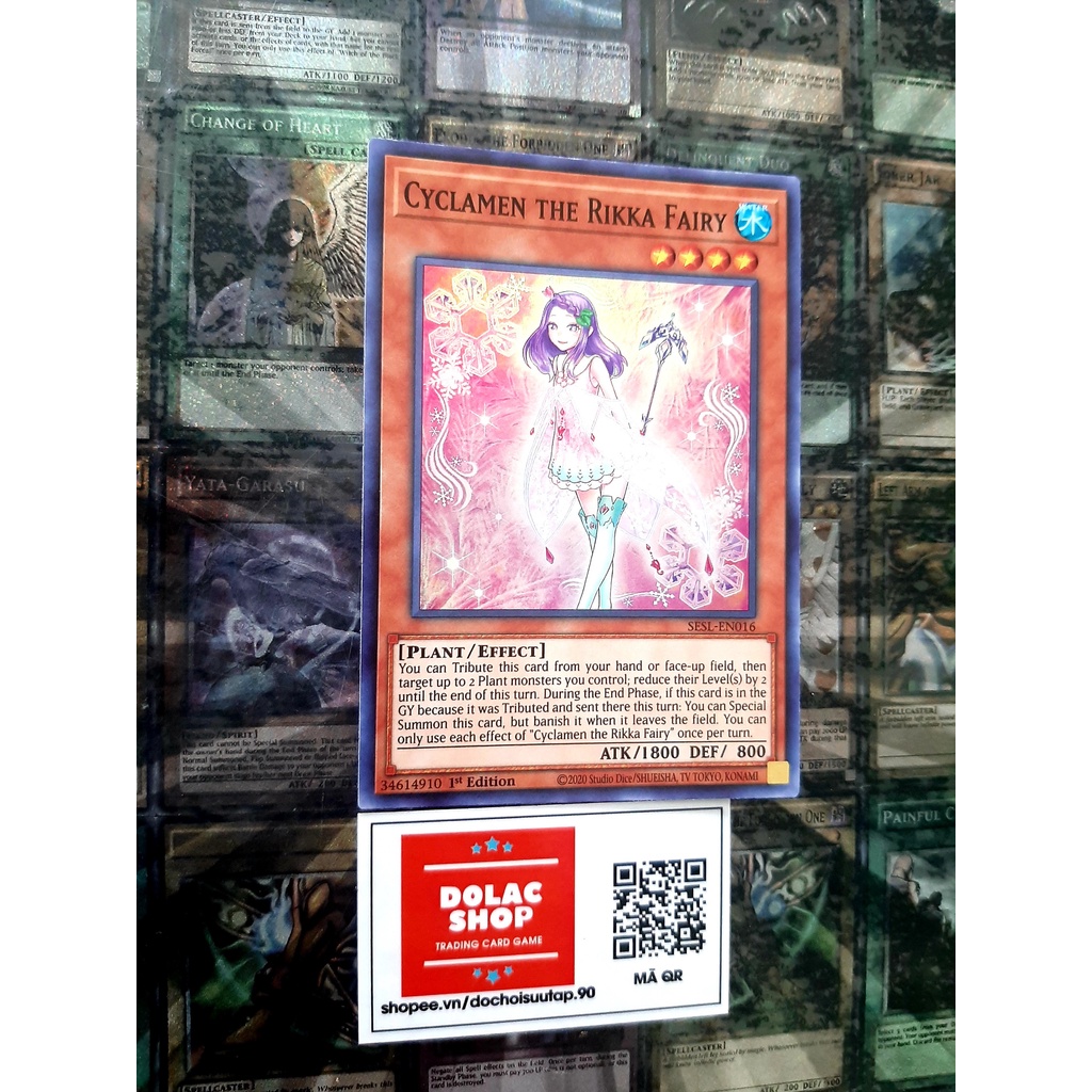 THẺ BÀI YUGIOH SESL -Cyclamen the Rikka Fairy - SESL-EN016 - Super Rare 1st Edition
