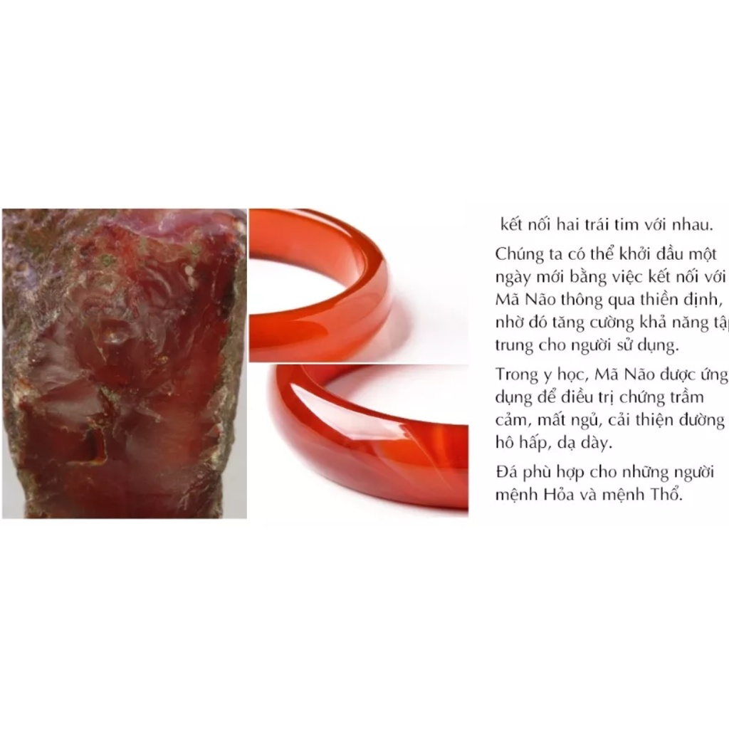 Vòng tay mã não đá đỏ tự nhiên liền khối nhiều size dễ chọn có bản lớn 15mm và bản nhỏ 10mm tặng hộp đựng xinh xắn