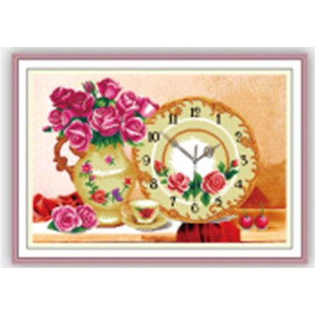 Tranh Đính Đá ABC 3D Đồng Hồ Khoảnh Khắc Thời Gian 61299 (KHÁCH TỰ ĐÍNH) KT: 73X51CM