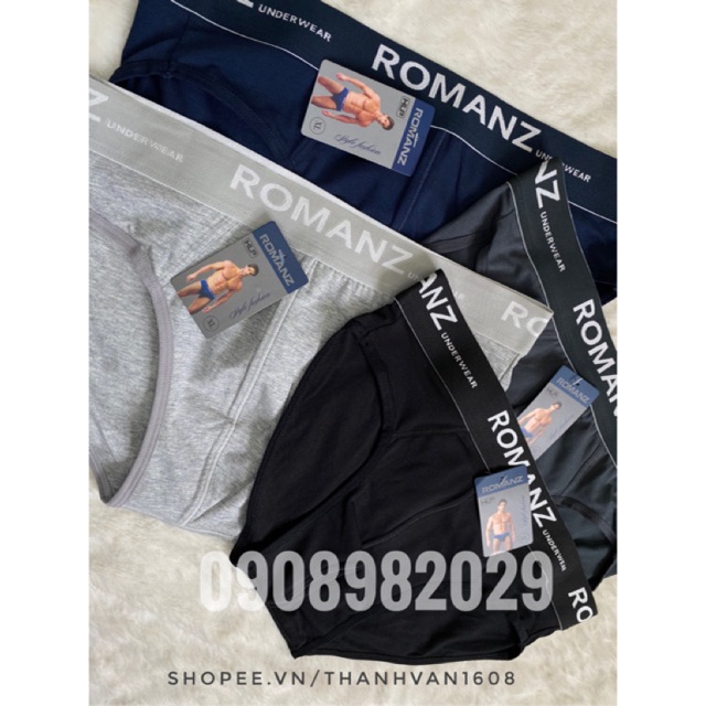 combo 2 quần lót nam cotton cao cấp co giãn 4 chiều (dáng body) ROMANZ_502RC