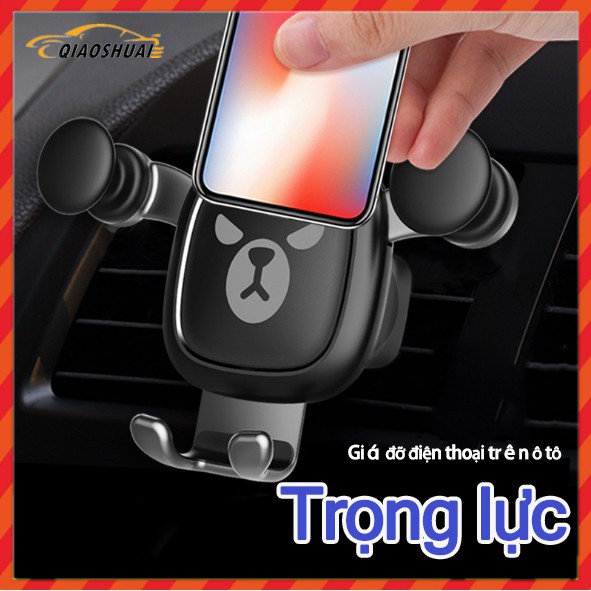 Giá đỡ điện thoại gắn lỗ thông gió trên xe hơi hình gấu giận dữ tiện lợi