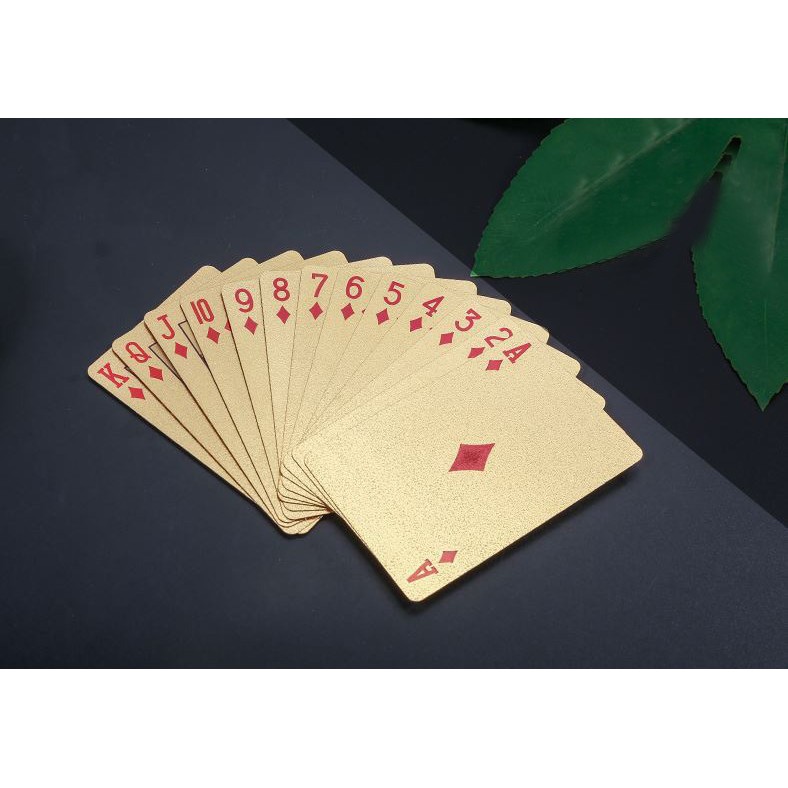 BỘ BÀI POKER PLASTIC MẠ VÀNG