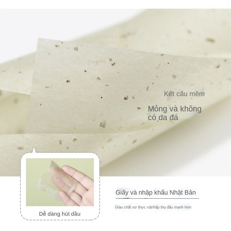 Bảo bối thấm dầu! Giấy thấm dầu LOLOLA kiểm soát dầu trên mặt và trang điểm không thấm nước có thể thay gương