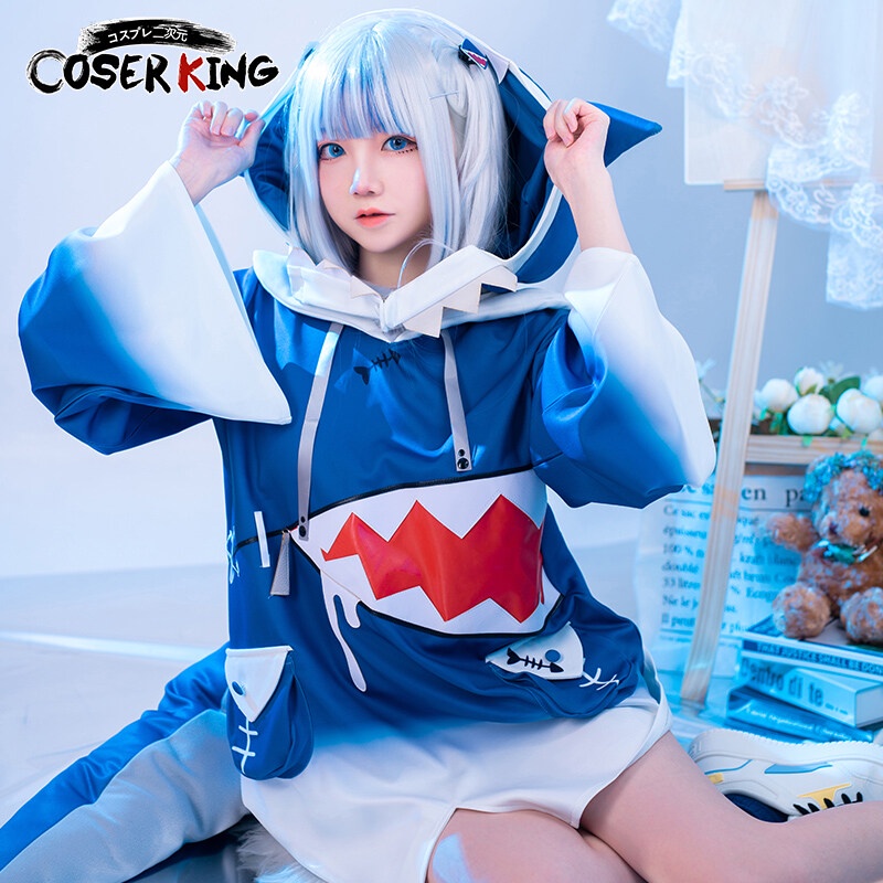 Hololive Gawr Gura Vtuber Cosplay Costume Phim hoạt hình Anime Cosplay Trang phục Dress Woman