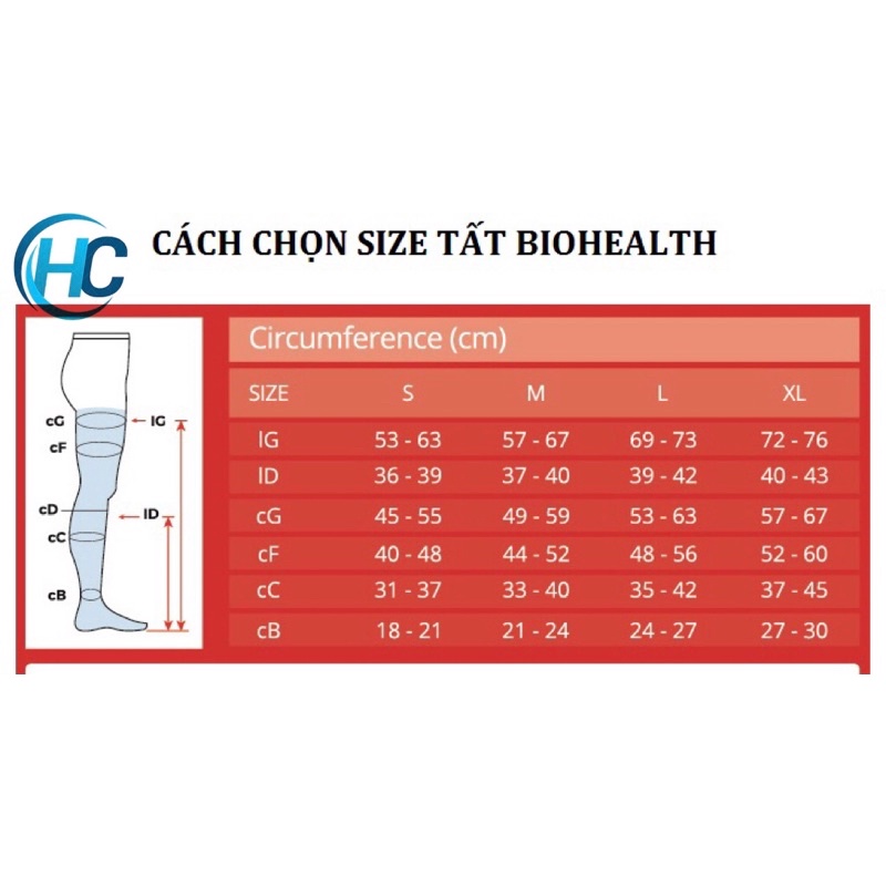 Vớ y khoa , vớ chống suy giãn tĩnh mạch Biohealth
