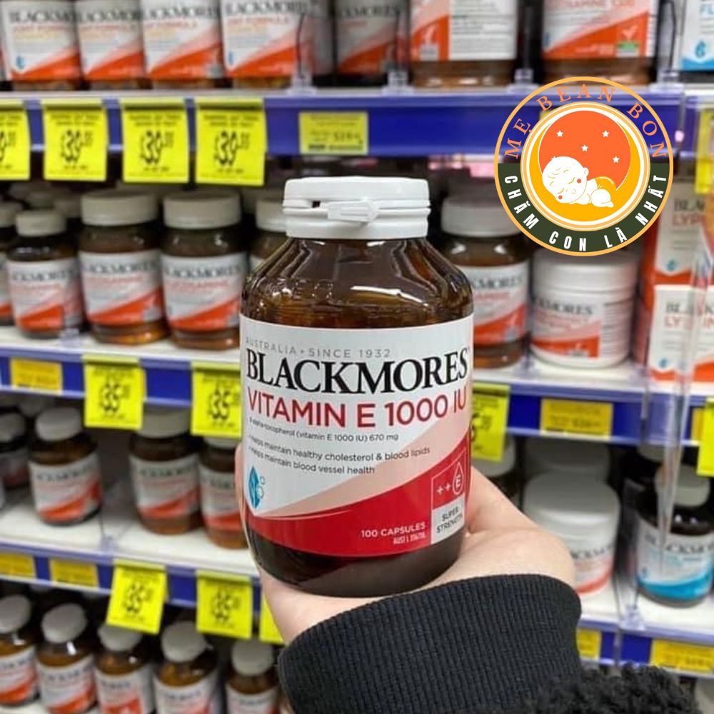 Viên Uống Vitamin E 1000IU Blackmores Natural 30 viên của Úc Giúp Đẹp Da, Cân Bằng Nội Tiết, Chống Lão Hóa Da cho Phụ Nữ