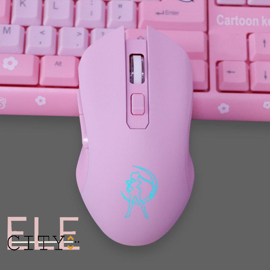 Chuột Không Dây Đèn Led Nhiều Màu Sạc Được 6electric Girl