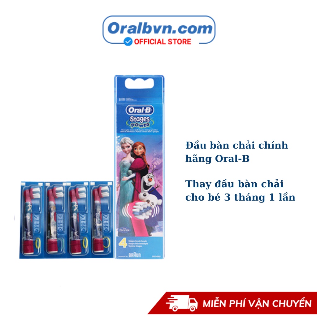 Đầu bàn chải trẻ em Oral B thay thế chính hãng (Disney, Starwar,...) cho trẻ em, bé trai từ 3 tuổi