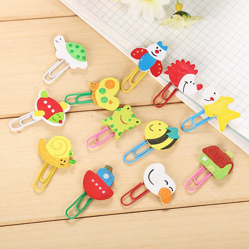 Bookmark cài dễ thương cho bé, kẹp tài liệu, ghim cài giấy siêu cute