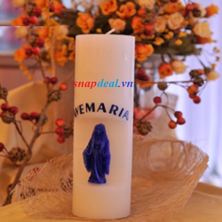 Nến trụ đức mẹ NTĐM ( trắng) nhiều kích thước