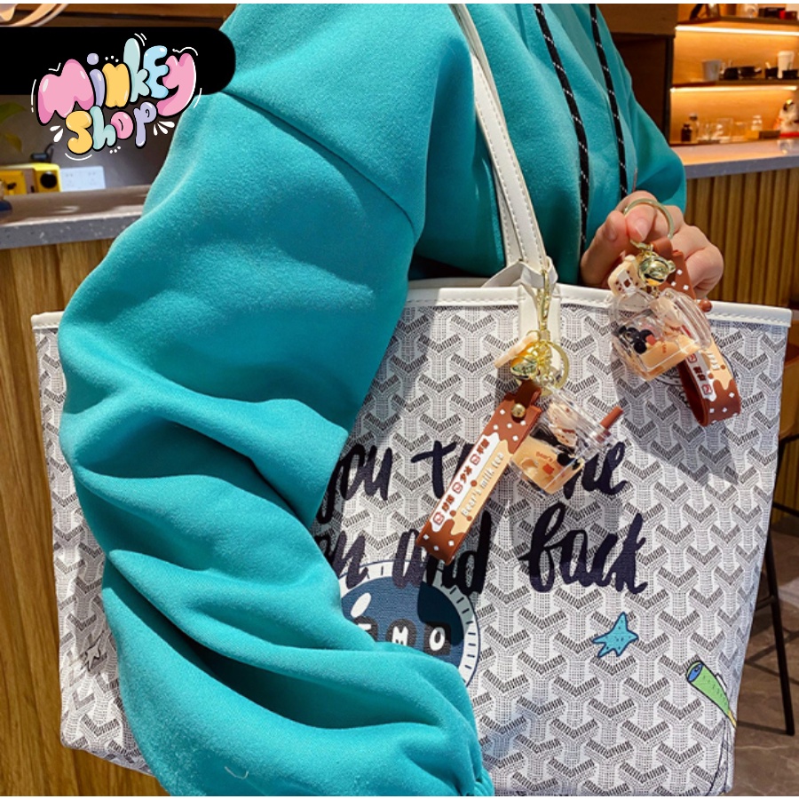 Móc Khóa Đẹp Hình Ly Trà Sữa Cute phụ kiện Túi Xách dễ thương -Minkey