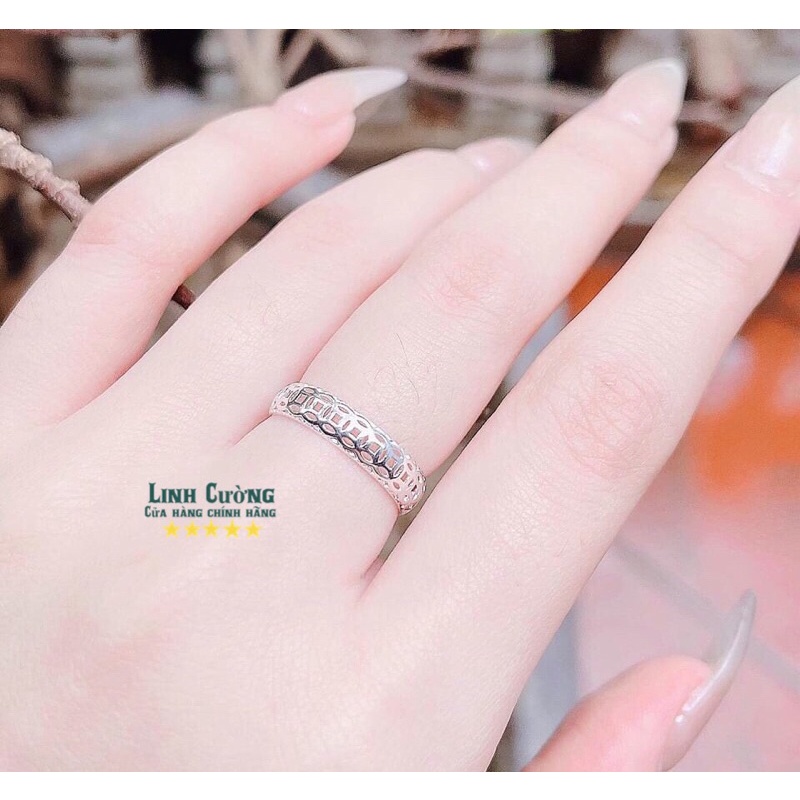 Nhẫn kim tiền bạc ta dáng vòm ôm đeo đẹp