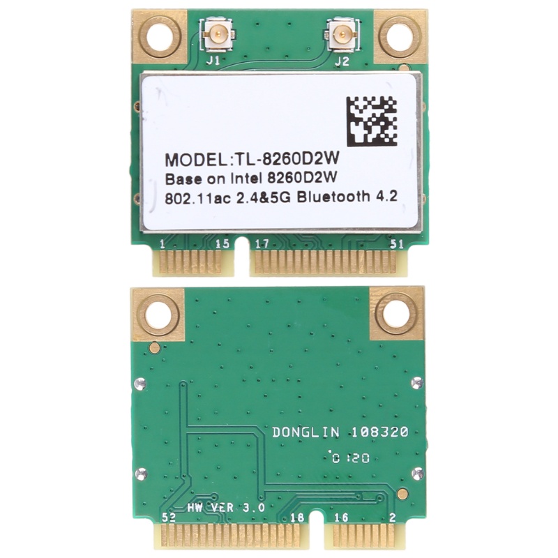 Thẻ Wifi Băng Tần Kép LIDU1 8260HMW AC 2 4G + 5G Mini PCIe