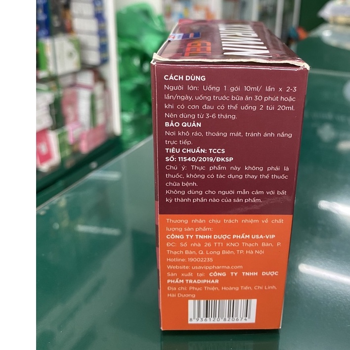 Kurmin Gel -Hỗ trợ  giảm acid dịch vị, bảo vệ niêm mạc dạ dày, giảm các triệu chứng viêm loét dạ dày tá tràng