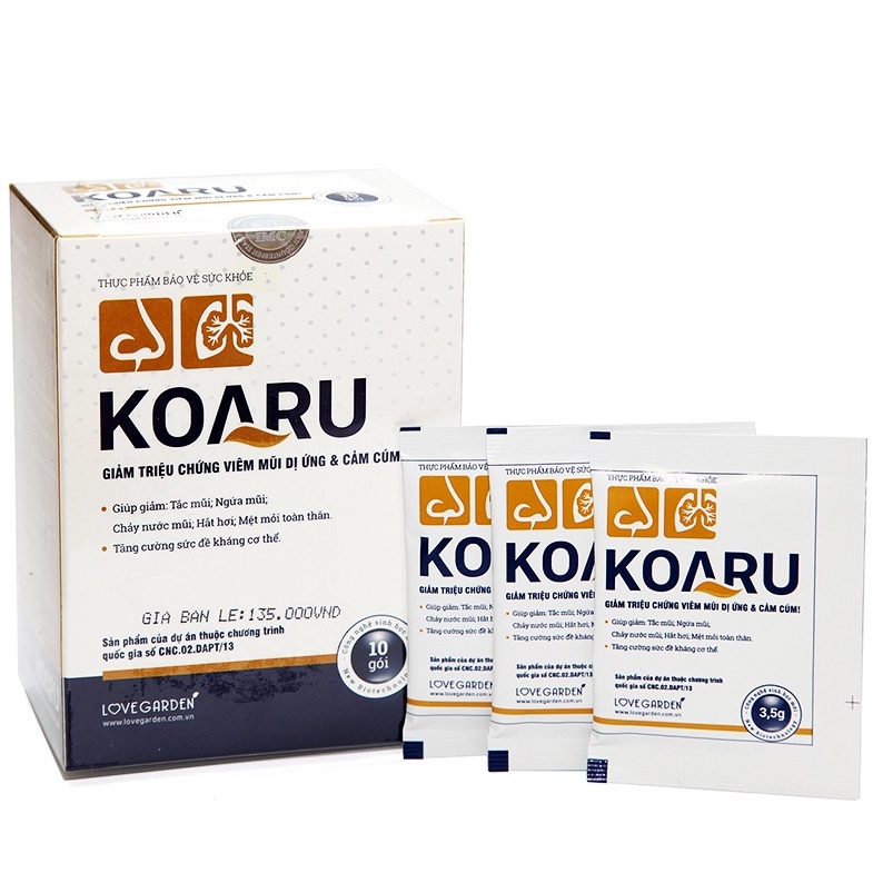 Koaru – Giúp thông mũi, Hỗ trợ giảm hắt hơi, sổ mũi do cảm cúm, viêm đường hô hấp