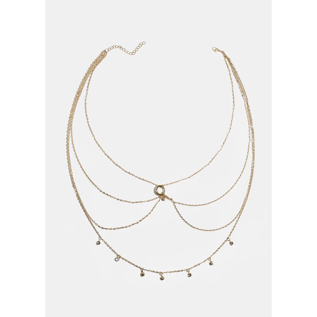 VÒNG CỔ SHOP MISS A Circle & Rhinestone Layered Necklace