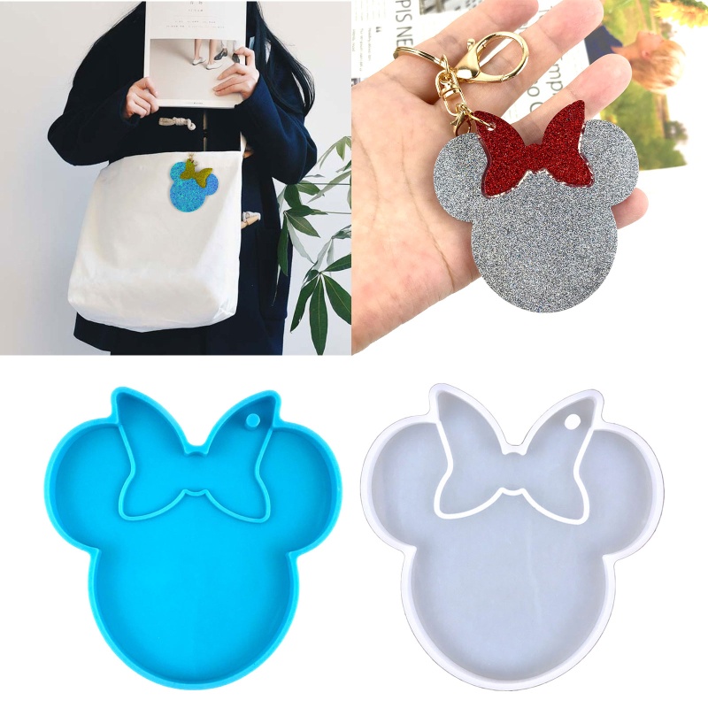 Khuôn Làm Móc Khóa Hình Bướm Có Lỗ Treo DIY