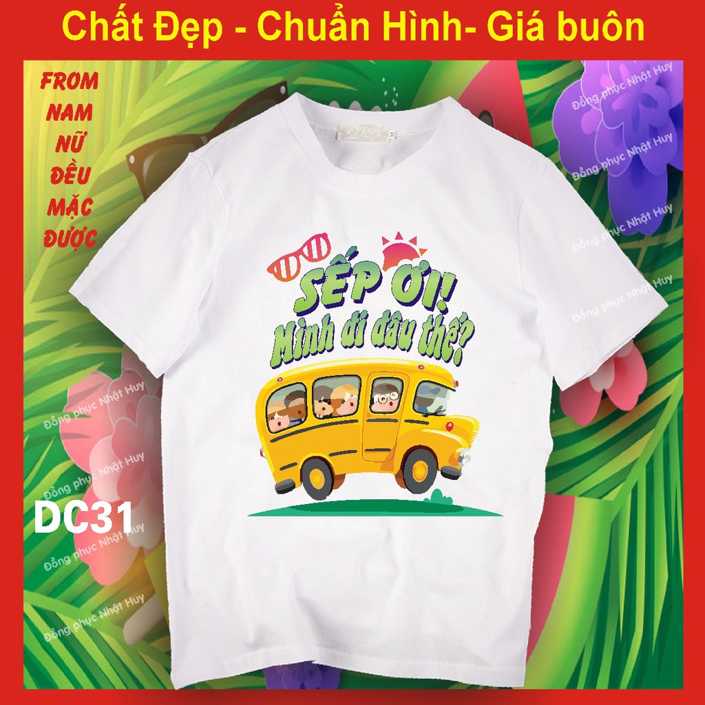 áo nhóm đi chơi DC31, du lịch, biển, phông, thun,cotton, xách balo lên và đi,xếp ơi mình đi đâu thế,summer