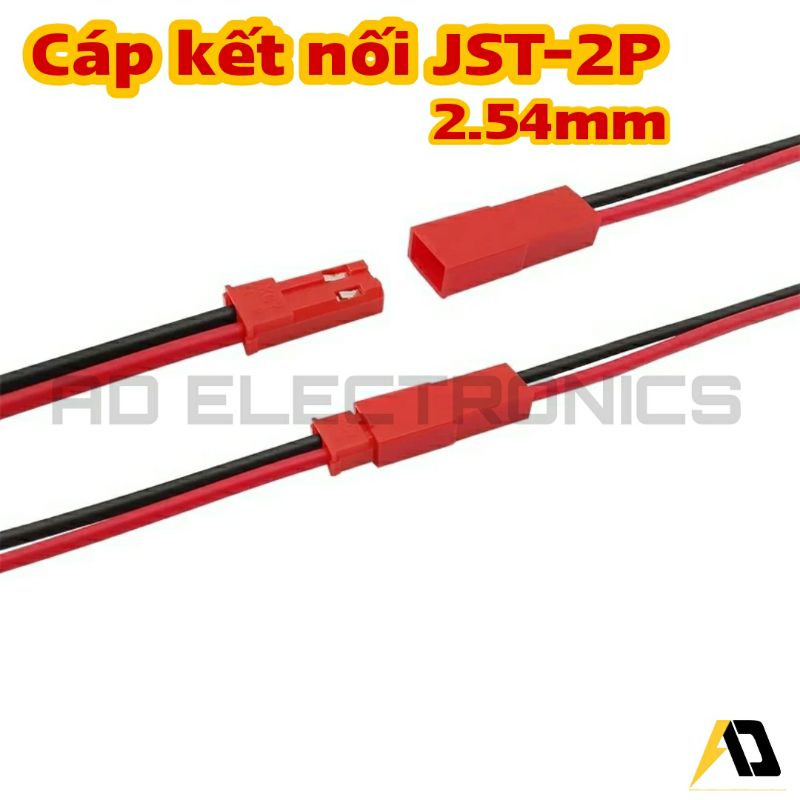 [Giá Xưởng]Cáp JST 2P 2.54mm Đực Cái - Jack JST 2P Đực Cái