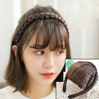 TÓC GIẢ MÁI THƯA CÀI BĂNG ĐÔ THẮT BÍM DẠNG CÀI