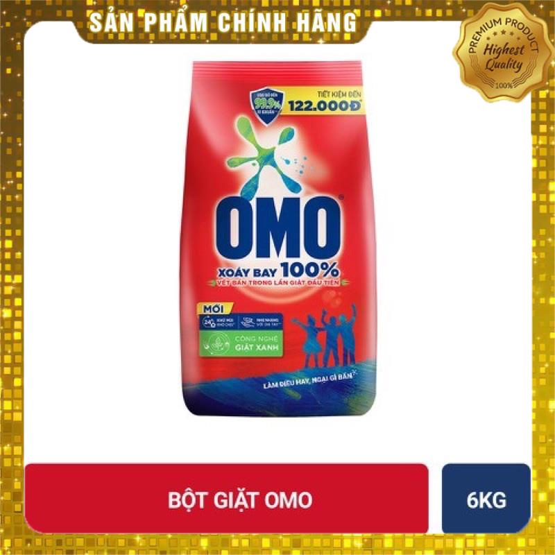 Bột giặt Omo 6kg(bao bì thay đổi theo từng đợt sx)