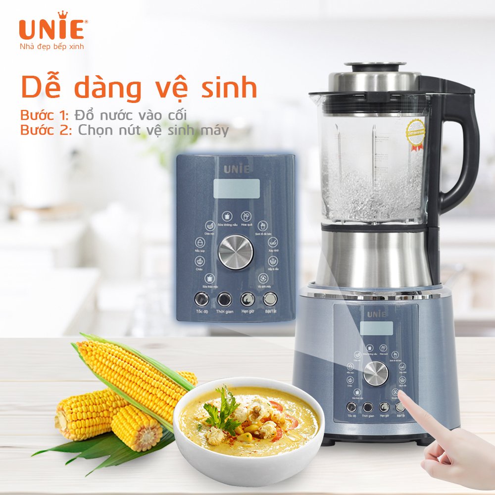 [Mã ELHA22 giảm 5% đơn 300K] Máy làm sữa hạt Unie V1S dung tích 1.75L, công suất lớn, động cơ mạnh mẽ