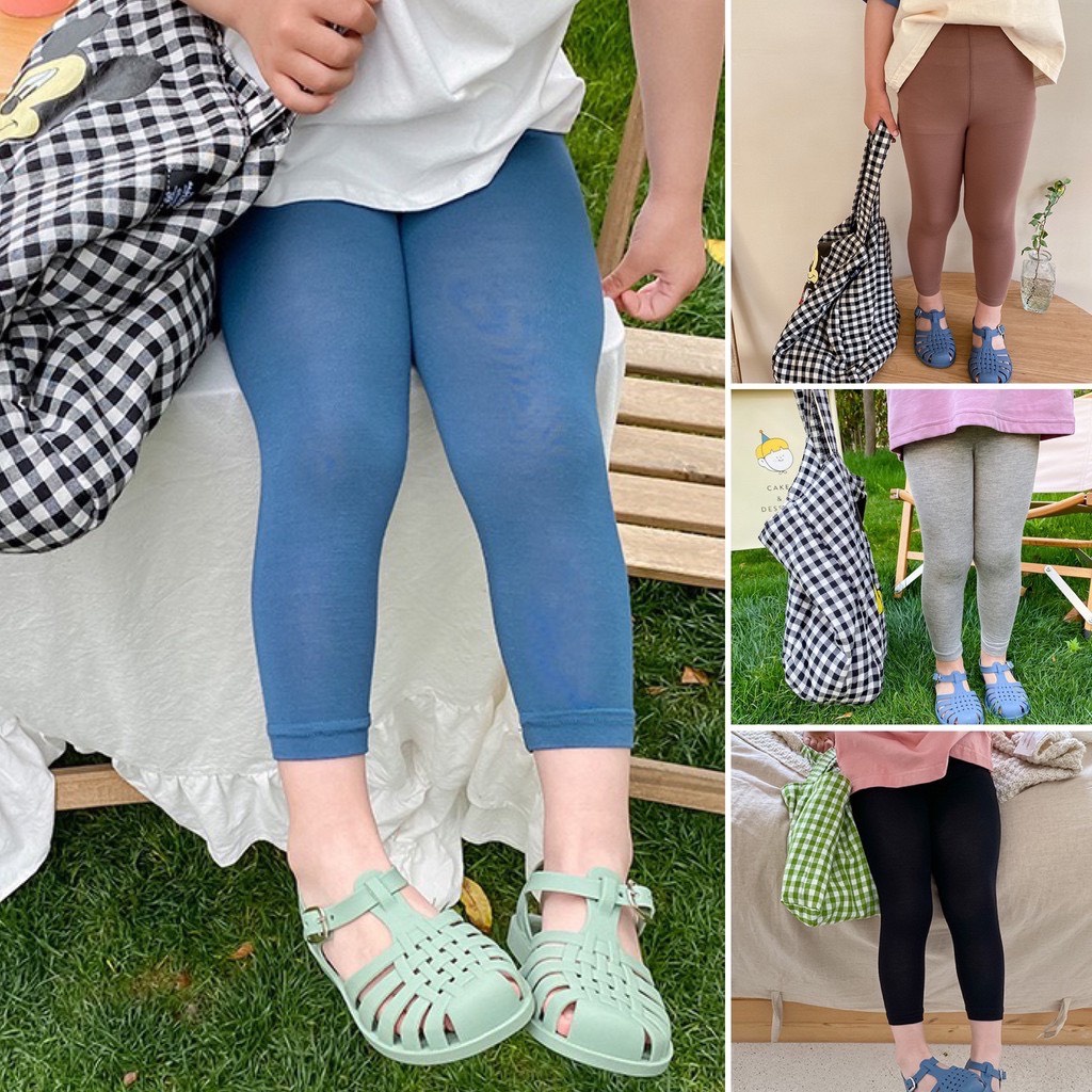 Quần Legging dài trơn mùa thu dáng ôm co giãn tiện lợi cho bé gái từ 7- 28kg Bongkids_87