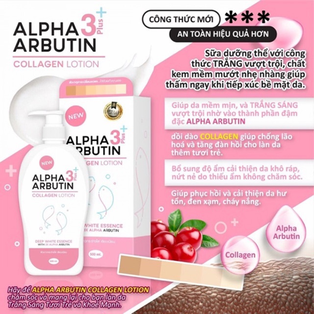 [HOT] ❄ Sữa Dưỡng Trắng Da Alpha Arbutin Collagen Collagen Lotion 3+ Plus ❄