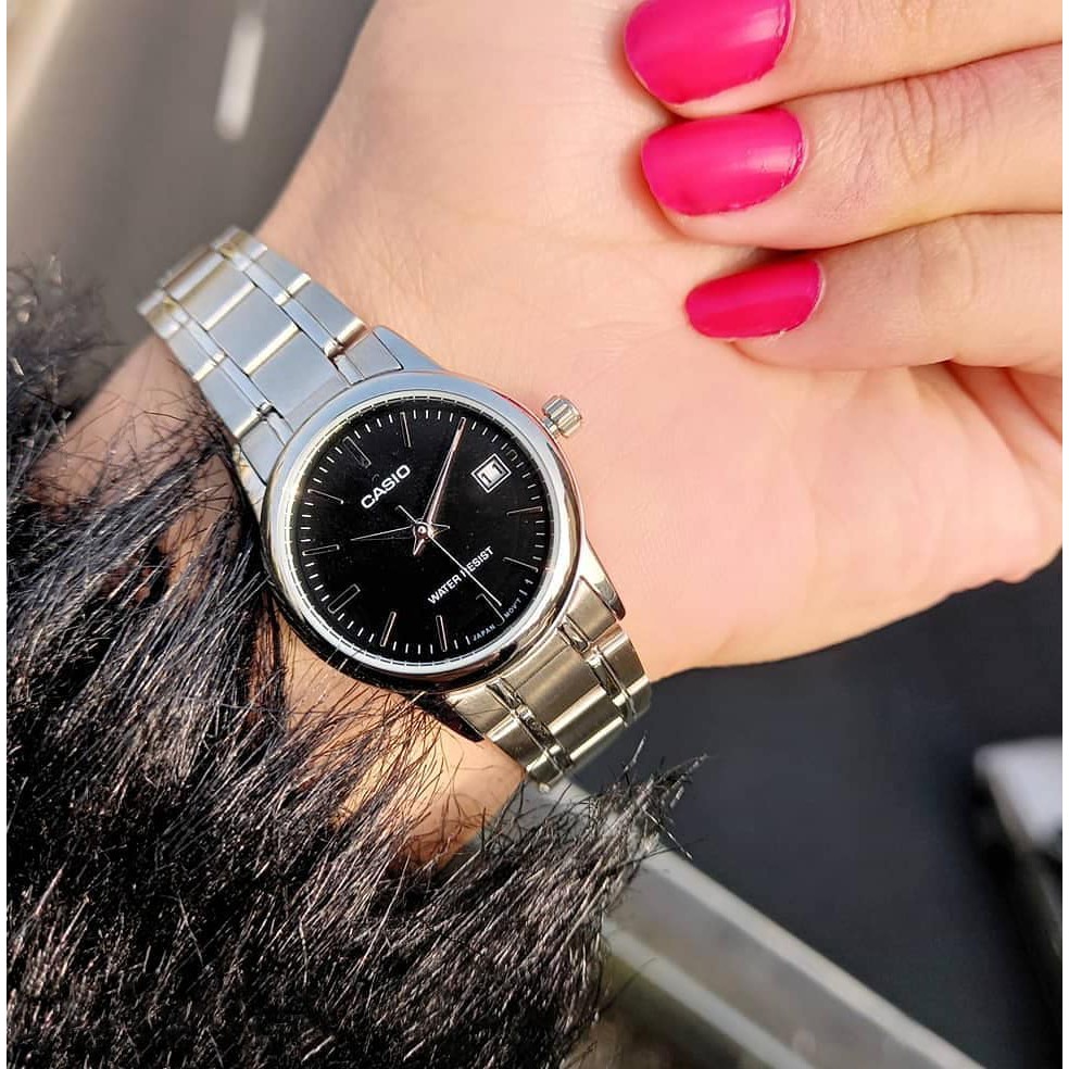 Đồng hồ Nữ dây thép Casio LTP-V002 chính hãng bảo hành 1 năm Pin trọn đời