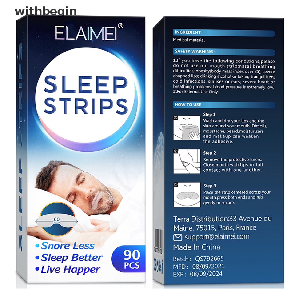 Bộ 90 Miếng Dán Miệng Ngủ Nhẹ Nhàng Giúp Thoáng Khí Tốt Hơn