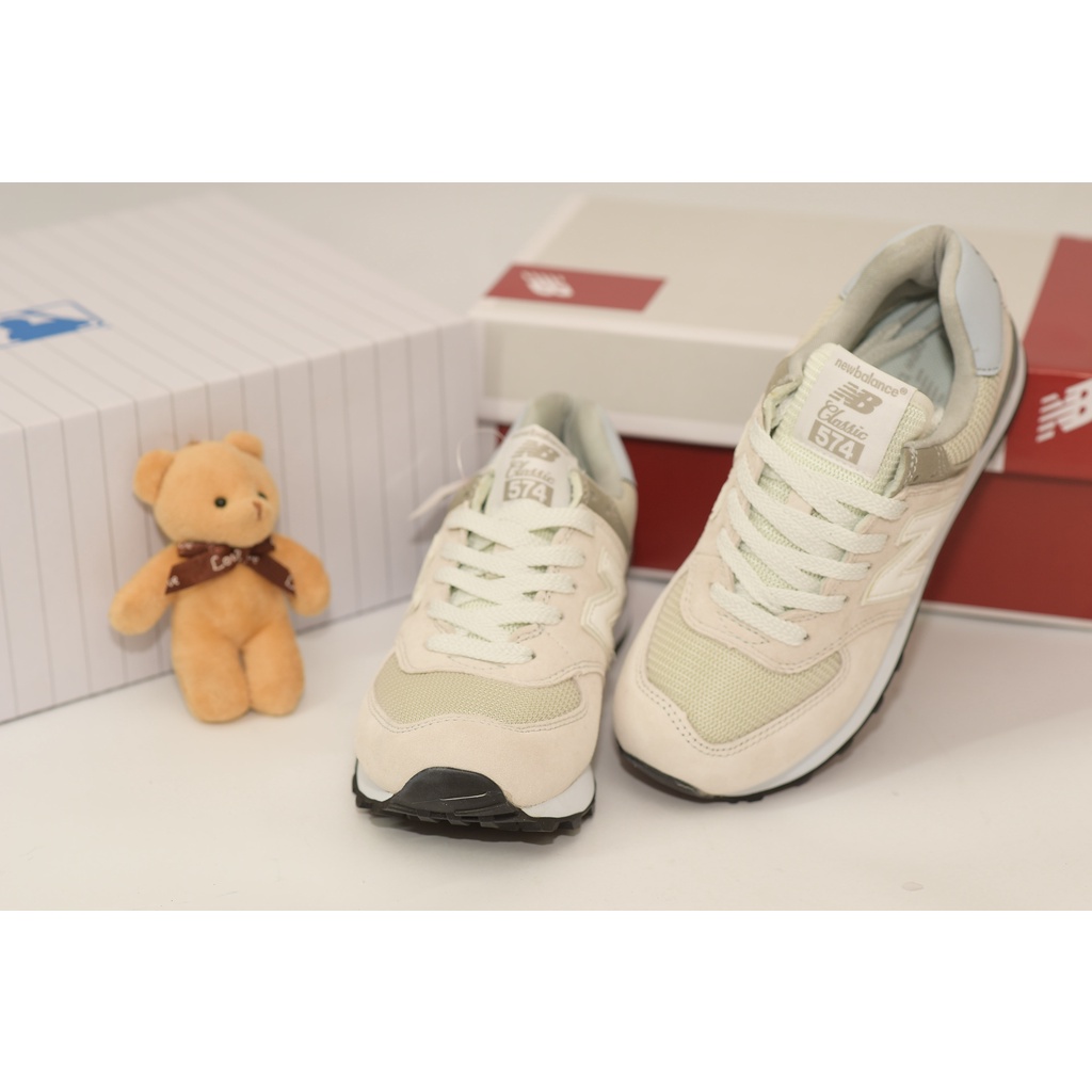 [Video+Ảnh Thật] Giày Sneaker Nam Nữ NB ML 574 Xám Chữ Trắng (fullbox)