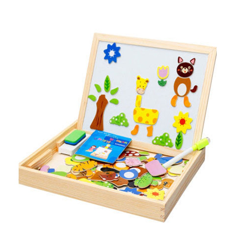 BẢNG KÍCH THÍCH SÁNG TẠO Bằng Gỗ có Nam Châm Ghép Hình 3 TÁC DỤNG