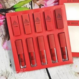 SÉT 10 CÂY SON MINI TONE ĐỎ