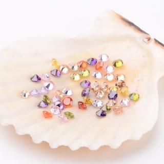 50pcs Mixed Grade A Rivoli Xilion Cubic ia Cabochons Faceted 2.5x1.7mm