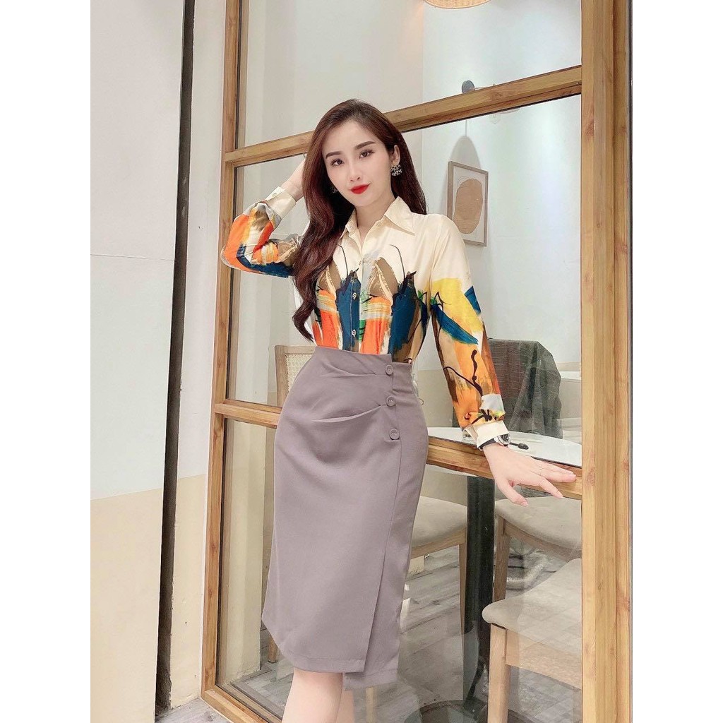 Áo Sơ Mi Nữ Lụa 3D-Hàng Thiết Kế-Chất Lượng Từng Đường Kim,Mũi Chỉ,Áo Sơ Mi Nữ Công Sở Style Học Sinh SV