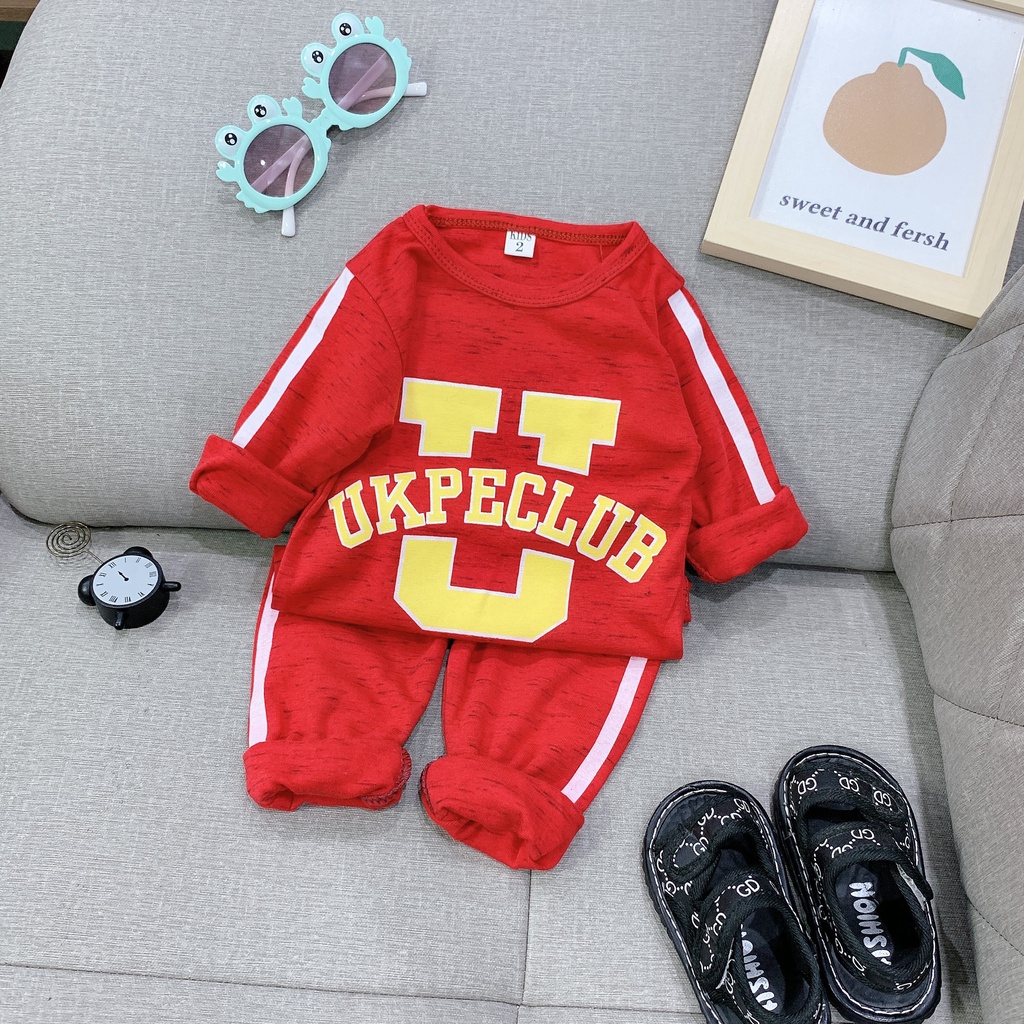 Bộ len tăm dài tay cho bé hình UKPECLUB 8-18kg