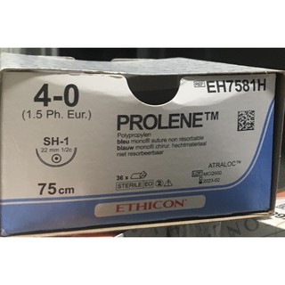[Tép]Chỉ Phẫu Thuật Prolene 4-0 Một kim tròn SH-1 (22mm 1/2c) 75cm  EH7581H