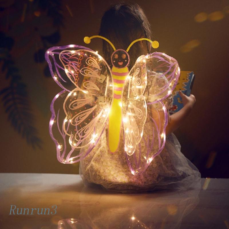 Runny Đầm Công Chúa Có Cánh Phát Sáng Cho Bé Gái